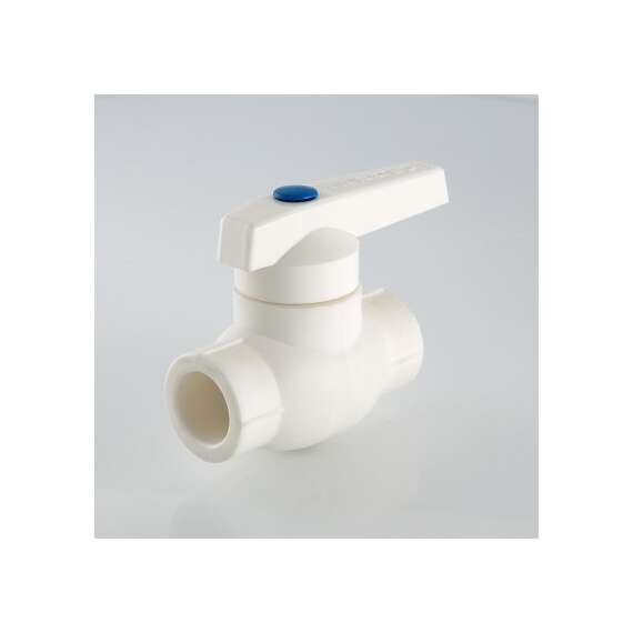 Кран шаровой с латунной обоймой полипропиленовый 20 бел. VALTEC, Диаметр трубы ППР: 20, фото , изображение 4