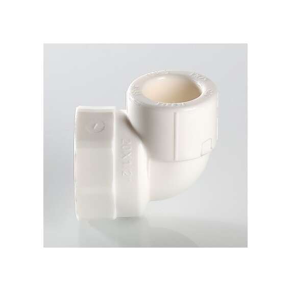 Угол резьбовой полипропиленовый с металлической ВР 32x3/4" бел. VALTEC, Размер с металлической ВР: 32x3/4", Диаметр трубы ППР: 32, фото , изображение 3