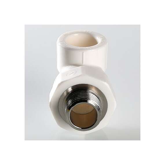 Угол резьбовой полипропиленовый с металлической НР 32x1" бел. VALTEC, Размер с металлической НР: 32x1", Диаметр трубы ППР: 32, фото , изображение 2 Угол резьбовой полипропиленовый с металлической НР 32x1" бел. VALTEC, Размер с металлической НР: 32x1", Диаметр трубы ППР: 32, фото , изображение 2