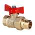 Кран шаровой VALTEC СТАНДАРТ PN 40 с полусгоном латунь 1/2" бабочка, Размер запорной арматуры: 1/2", фото 