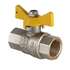 Кран шаровой для газа VALTEC VALGAS ВН-ВН 3/4" бабочка, Размер запорной арматуры: 3/4", фото 
