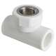 Тройник полипропиленовый переходной на ВР 25x1/2" бел. VALTEC, Размер тройника переходного на резьбу: 25x1/2", фото 