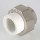 Муфта полипропиленовая резьбовая разъемная с металлической ВР 20x1/2"  бел. VALTEC, Диаметр трубы ППР: 20, Размер разъемная с металлической ВР: 20x1/2", фото , изображение 3